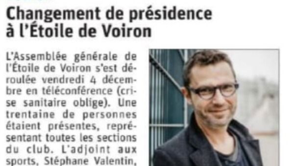 Changement de présidence à l'Étoile de Voiron