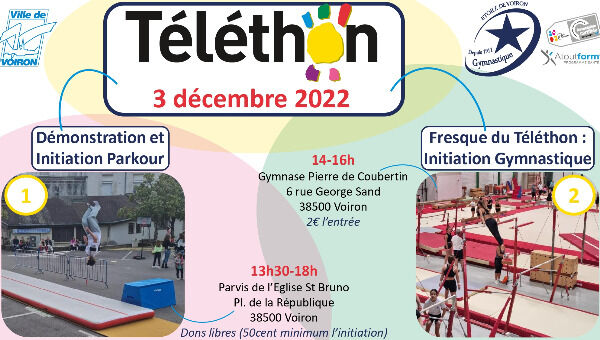 Activités de l'EDV Gymnastique au Téléthon - 3 décembre 2022