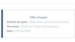 Offre d'emploi